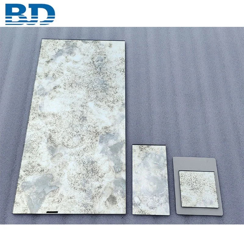 Настенная декоративная прямоугольная стеклянная глянцевая поверхность Экологически чистая антикварная зеркальная