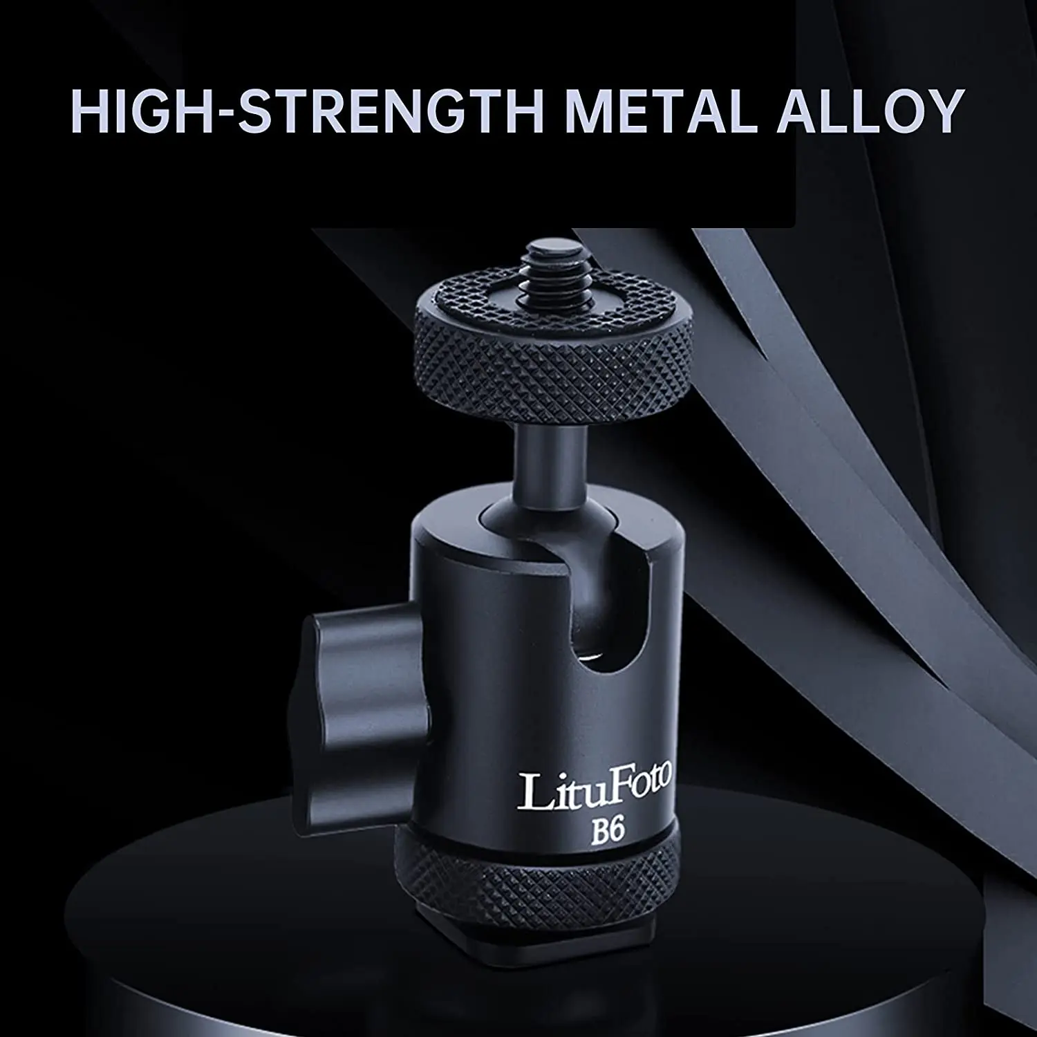 LituFoto B6 Mini Ball Head 1/4 Tripod Screw Head for Cameras on-Camera Microphone LED Video Light Video Monitor Tripod Monopod