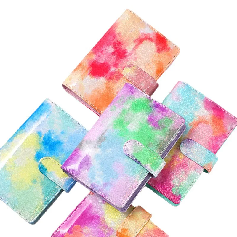 A6 Marble Colorful Money Budget Planner Binder Envelopes Cash Notebook Cover for Budgeting Money Organizer for Budget Binder