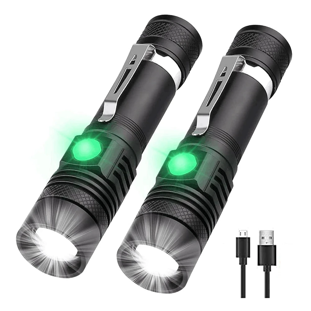 Brightest Waterproof 1200 Lumen Tactical Flashlight usb rechargeable portable torch light For Self Defensive