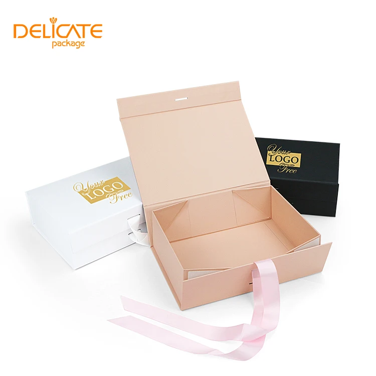 Custom Cardboard Luxury Black Magnetic Foldable Folding Packaging Boxes Shoe Box For Shoes With Logo