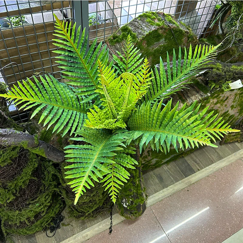 V283 Natural Artificial Plants Fern Grass Green Plants Green Landscape Decorative Plastic Grass For Home Garden Wall Decoration