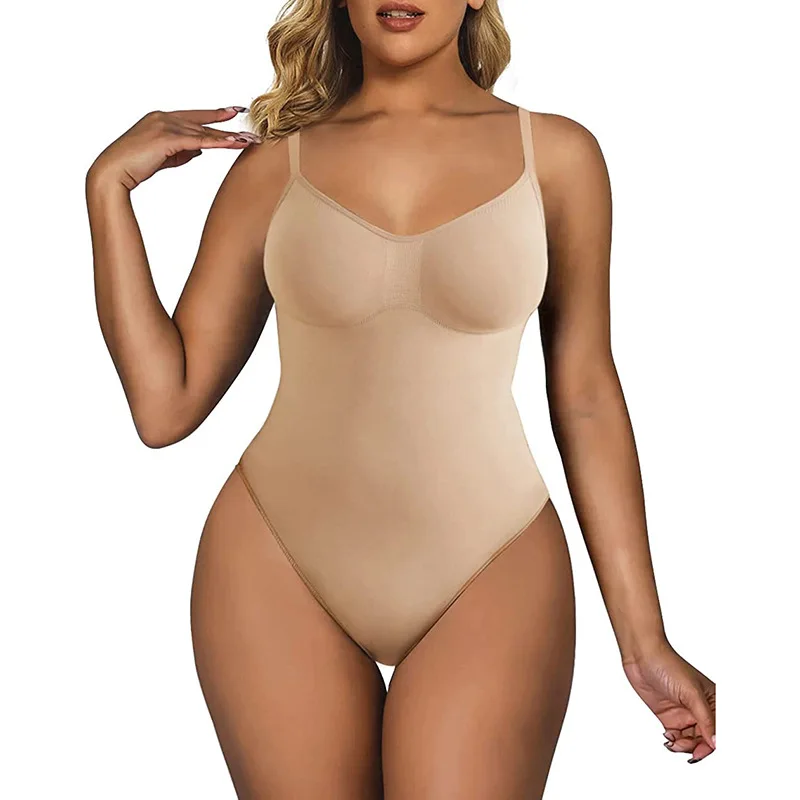 Women One Piece Plus Size Waist Trainer Jumpsuits Slim Full Body Briefs Shapewear Tummy Control Tops Seamless Thong Bodysuit