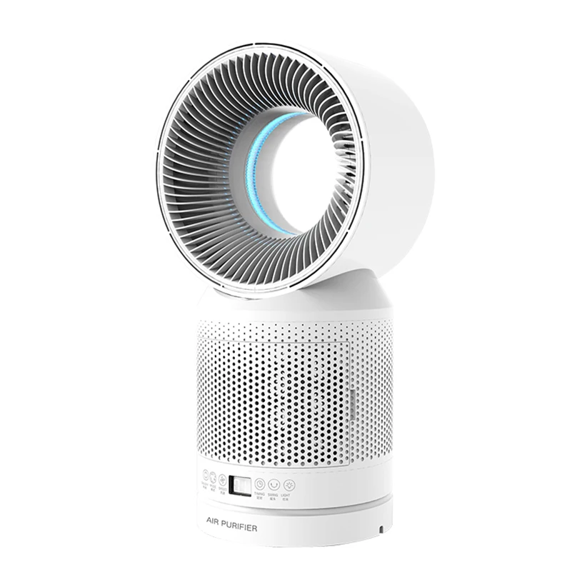 Free Sample New smart touch remote control Office Home Filter bladeless air purifier fan