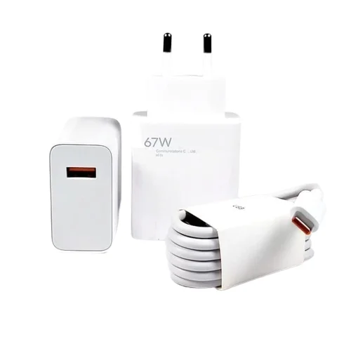 100% Original Turbo Charger for xiaomi MDY-12 EU Plug 67W Fast Charging  Adapter 5A cables for Redmi Note 11 10 11S K30 pro