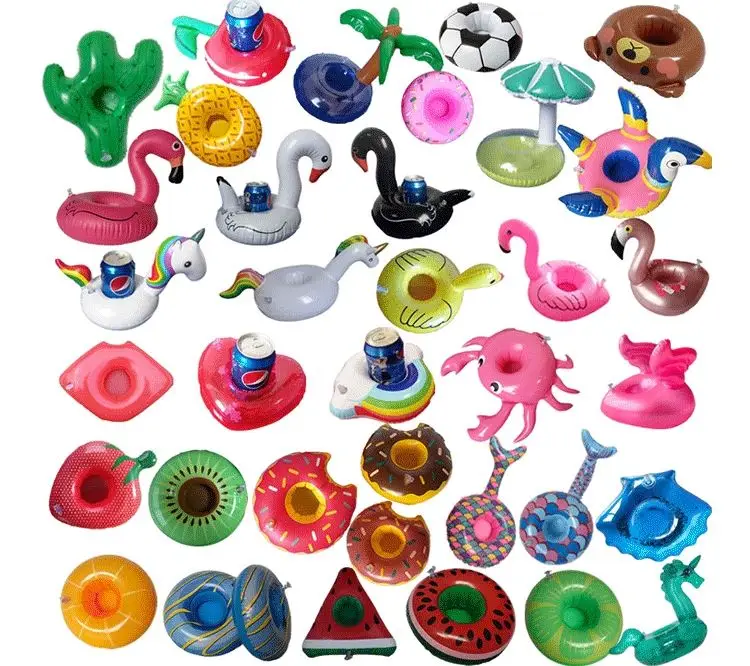 Drink Floats Inflatable Cup Coasters Inflatable Drink Holders for Kids Toys and Pool Party