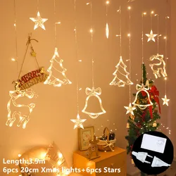 Led Curtain String Lights Factory Outlets Led Big Star Moon String Light For Room Festival Curtain Christmas Light Wholesale