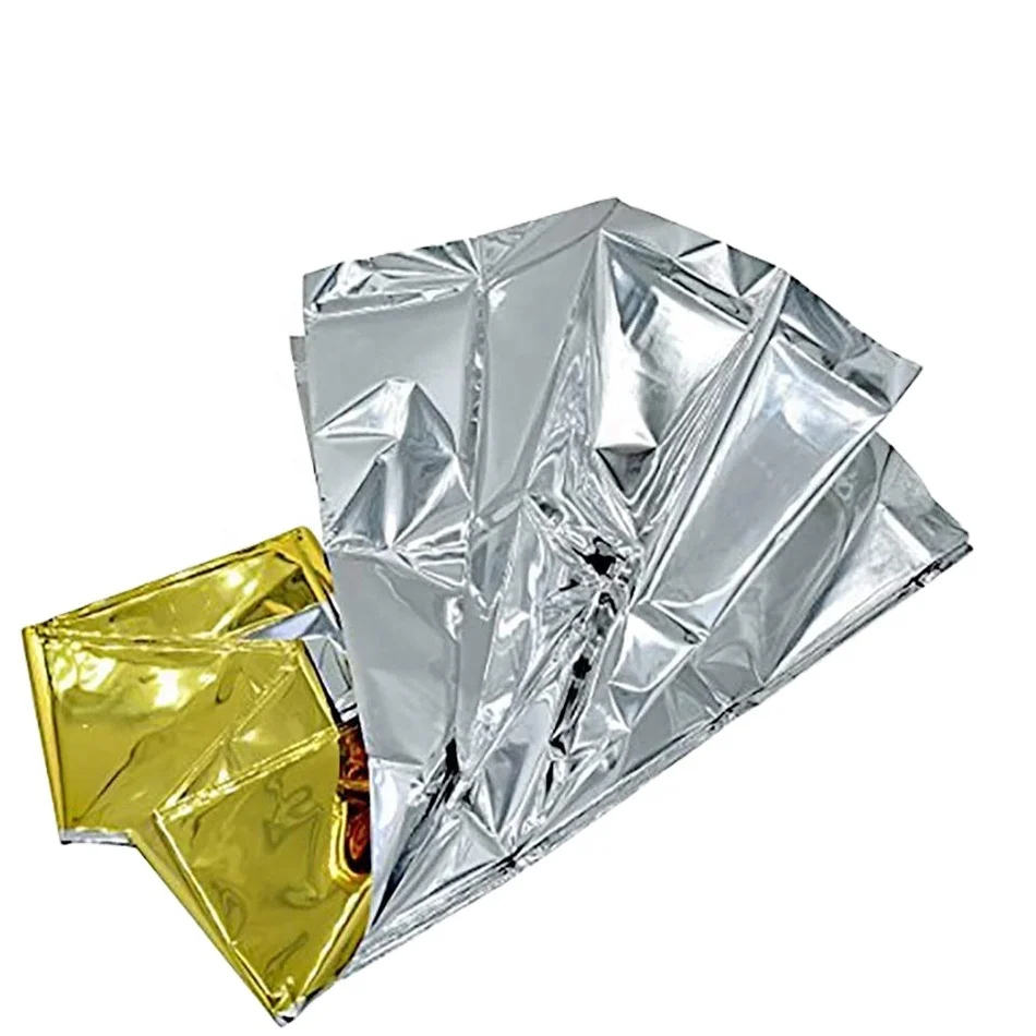 OEM Outdoor Supplies Hiking Camping Products Mylar Thermal Space Emergency Blanket Silver Mylar Sheet for Outdoor Activities