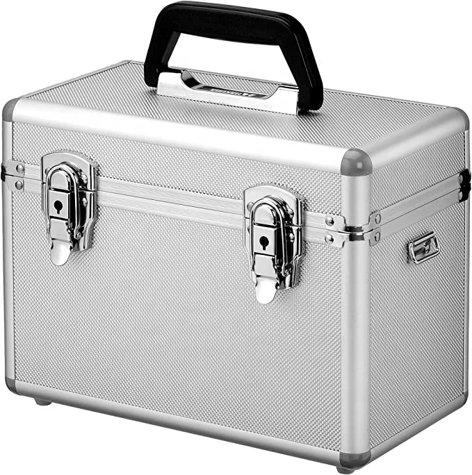 Aluminum Carry Case Hard Portable Waterproof Briefcase Tool Box