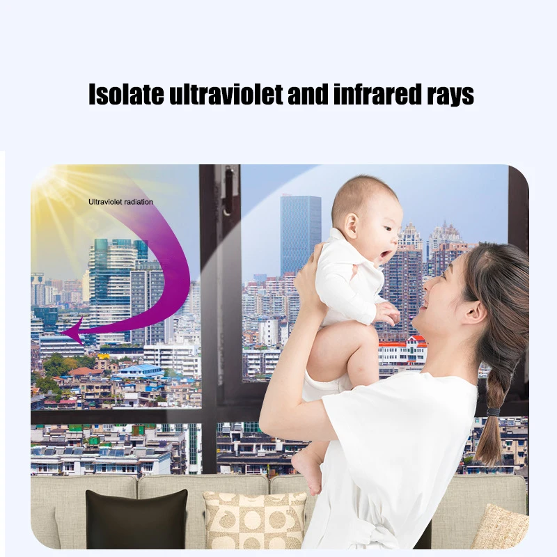 Heat Insulation Film Window Sunscreen Glass Sticker Shading One-way Perspective Privacy Shading Film Light Resistant Glass Film