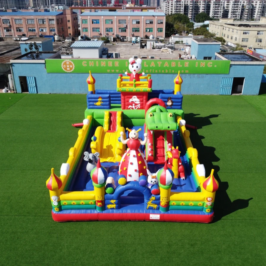 T6-392 CAT inflatable fun city   children entertainment equipment heavy equipments machinery in ningbo city