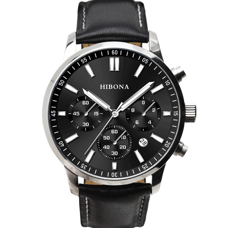 Top Brand Luxury Ronda 5030D Chronograph Wrist Watch 5ATM Waterproof Steel Reloj Quartz chronograph watch men