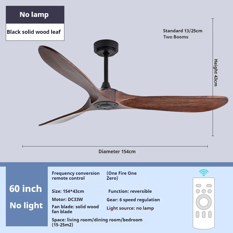 Ceiling Fan Wholesale Remote Control Wooden Retro Simple Ceiling Fan For Home coffee shop commercial
