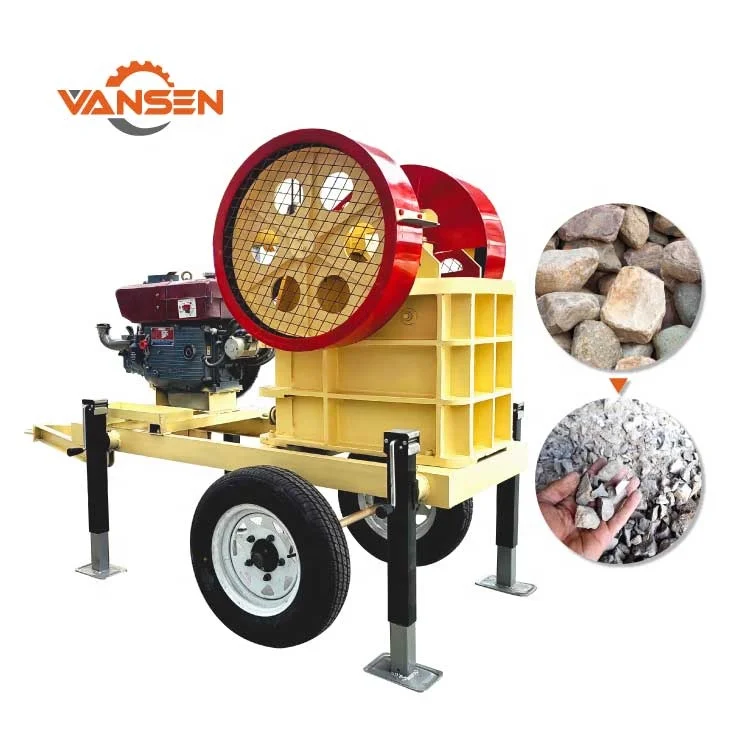 small mobile pe200*300 gold ore  rock stone concrete jaw crusher with diesel engine