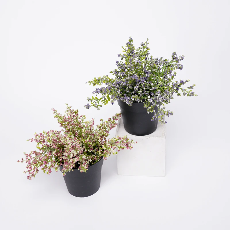 
Artificial Flowers Purple Beauty Flowers 20*20*20cm Faux 5 head foam material Lavender in pp pot 