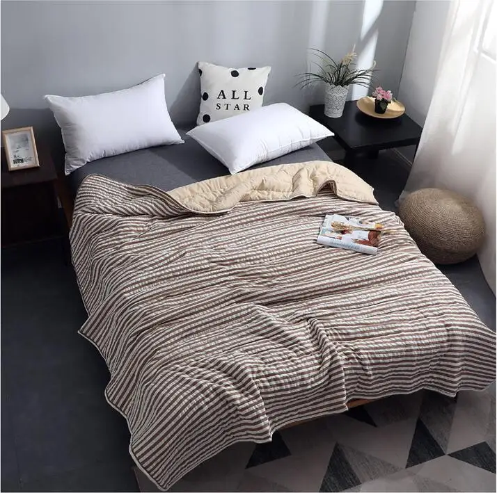 Amazon hot style wholesale washable cotton throw blanket high quality summer comfortable quilted Blanket