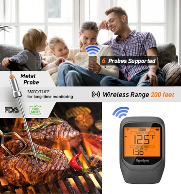 Electronic LCD Backlight Digital Grill BBQ Food Thermometer Shenzhen Pro-07