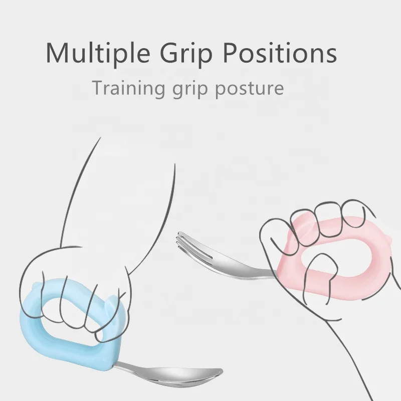 Baby feeding tableware set silicone  spoon silicone baby set Dinnerware Sets food grade silicone BPA FREE for kid