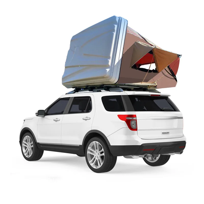 
2021 Hot sale 3-4 people Hard Shell Car Roof Top Tent Folding Camping Truck Rooftop Tent for SUV 