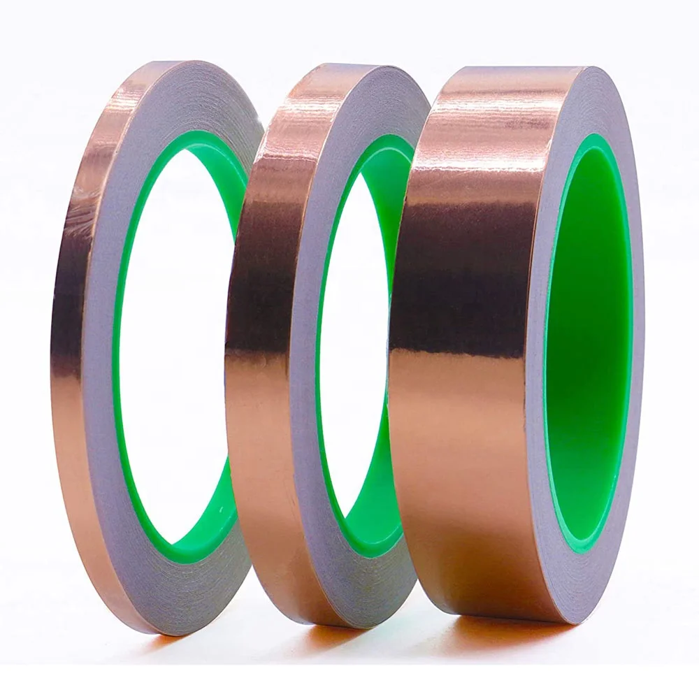 
Hot Selling Copper Foil Tape with Double Conductive Adhesive EMI Shielding, Soldering, Electronics Repair, Slug Repellent 