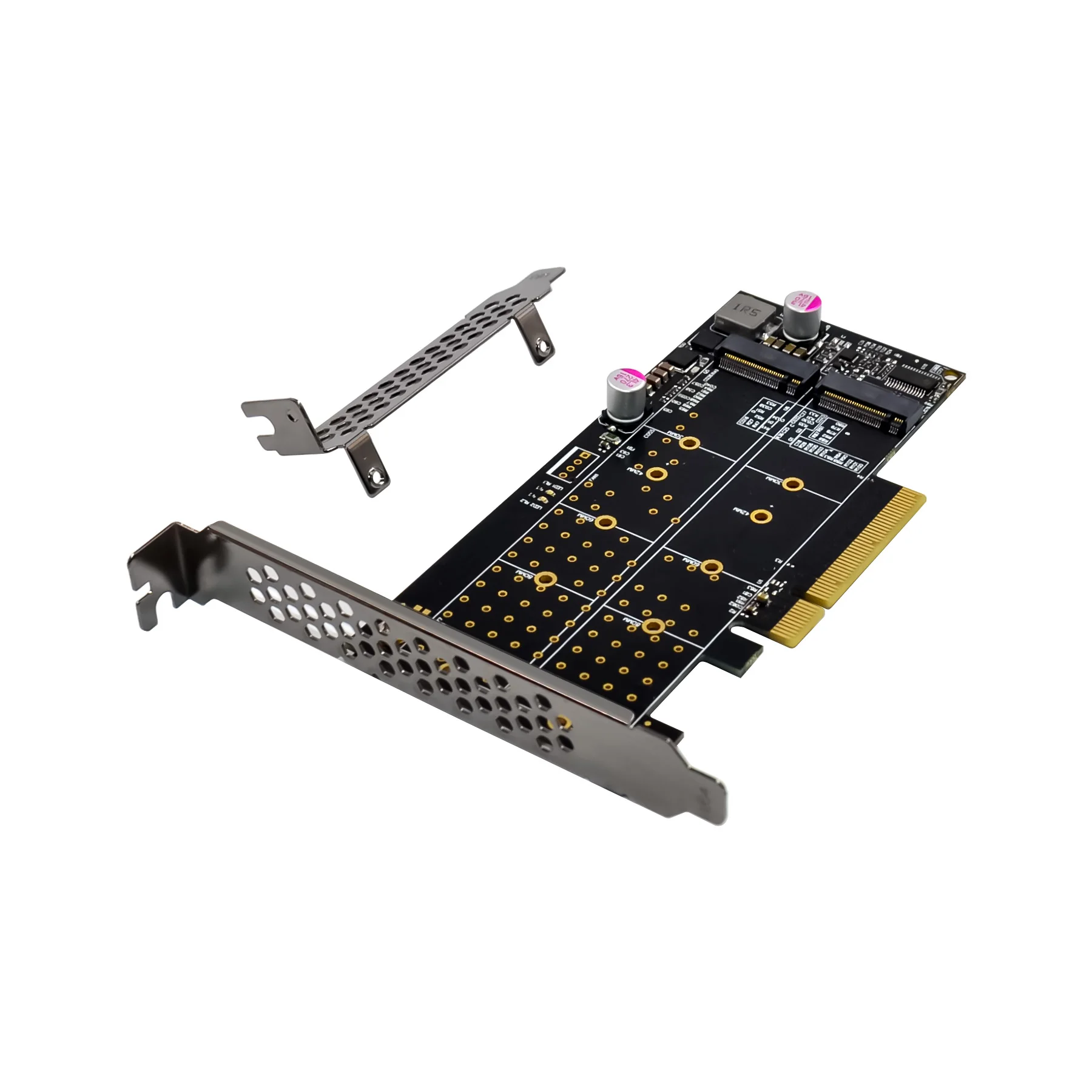PCIe X8 M.2  Key M SATA Adapter PCIE X8 to Key M NVME M.2 22110 2280 2260 2242 2230 Adapter Converter Card