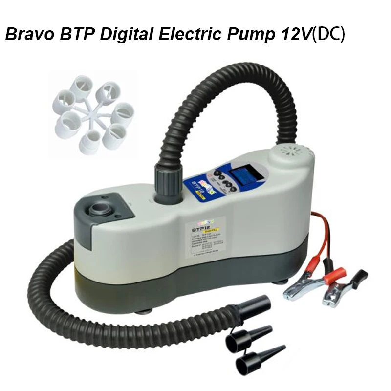Electric Pump SUP Inflatable Paddle Board Inflate Deflate Bravo BP12 Max Pressure 1 bar 14.5PSI Inflatable SUP Electric Pump