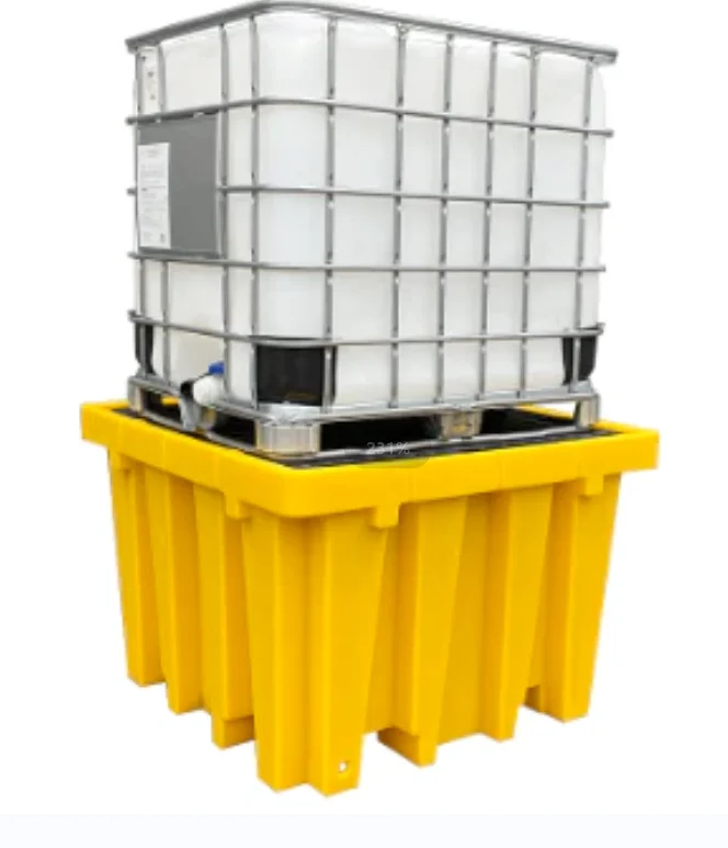 Высокое качество 1380x1380 поддоны для локализации разливов 4 барабана 1100 литров пластиковый поддон защиты от масла Hdpe липаллеты