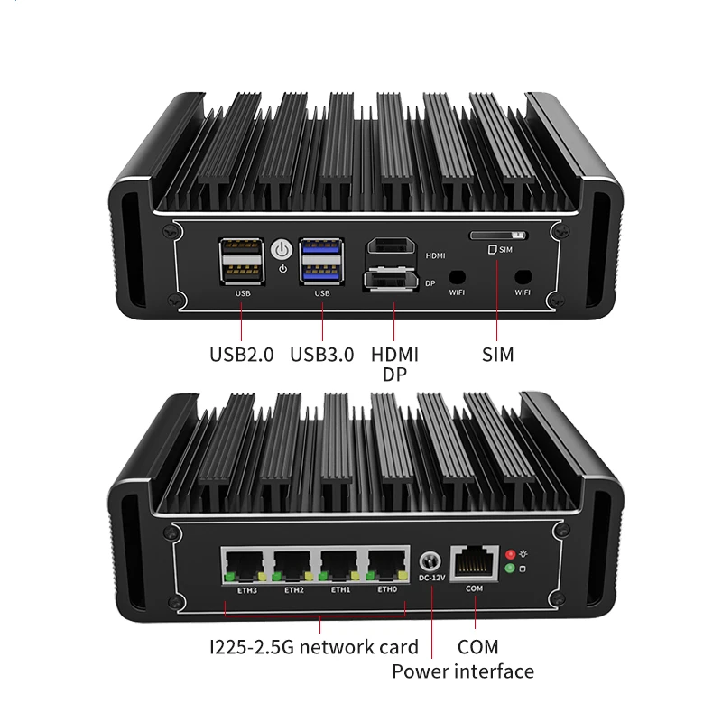 11th Gen 2.5G Mini Router Core i7 1165G7 i5-1135G7 i3 1115G4 4 In-tel i226 Lan 2xDDR4 NVMe N5105 Fanless pfSense Firewall PC