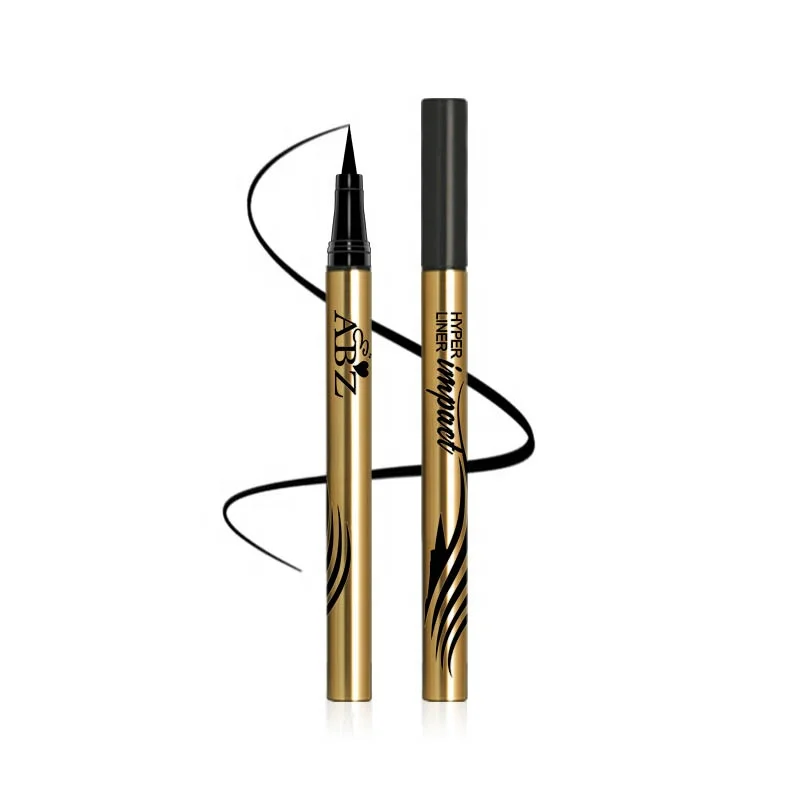Factory Wholesale Gold Hyper Impact Liner Long Lasting Smudge Free Waterproof Black Liquid Eyeliner