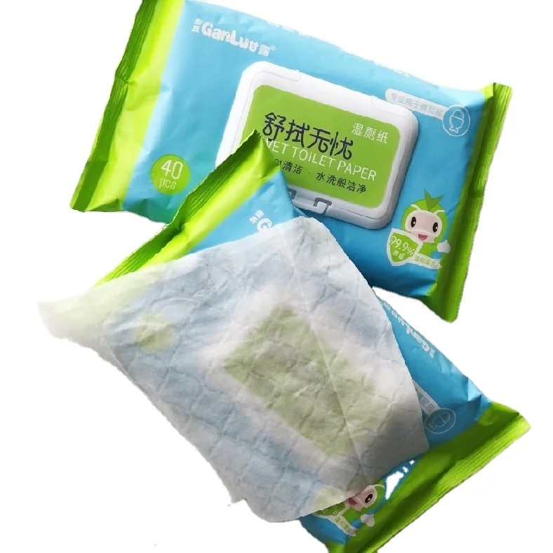 OEM Biodegradable Water Intimate Body Vagina Care Wipes for Women Adult Toilet Flushable Yoni Hygiene Feminine Wet Wipes Box ISO