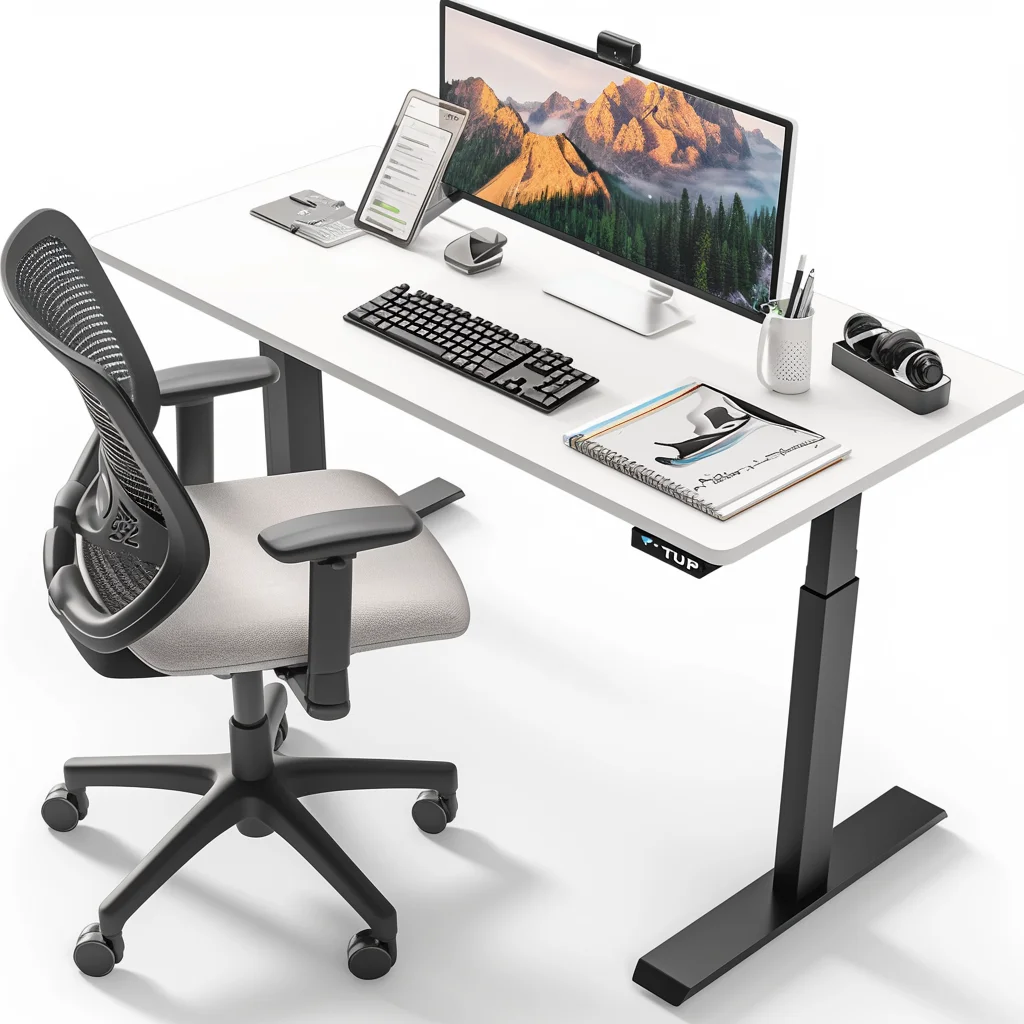 2024 new Height Adjustable Desks Modern Ergonomic Office Equipment Telescopic Desks Sit To Stand Up L Shape Work Tables