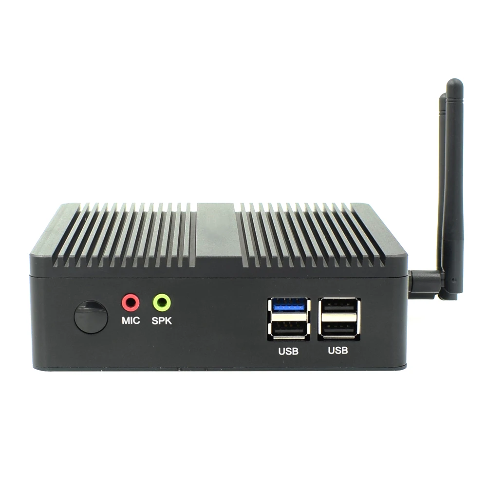 Fanles ПК компьютер Intel celeron 1900 HD + VGA 2 гигабитная LAN 2COM Win10 ПК геймерские компьютеры ноутбуки и настольные компьютеры для VOIP