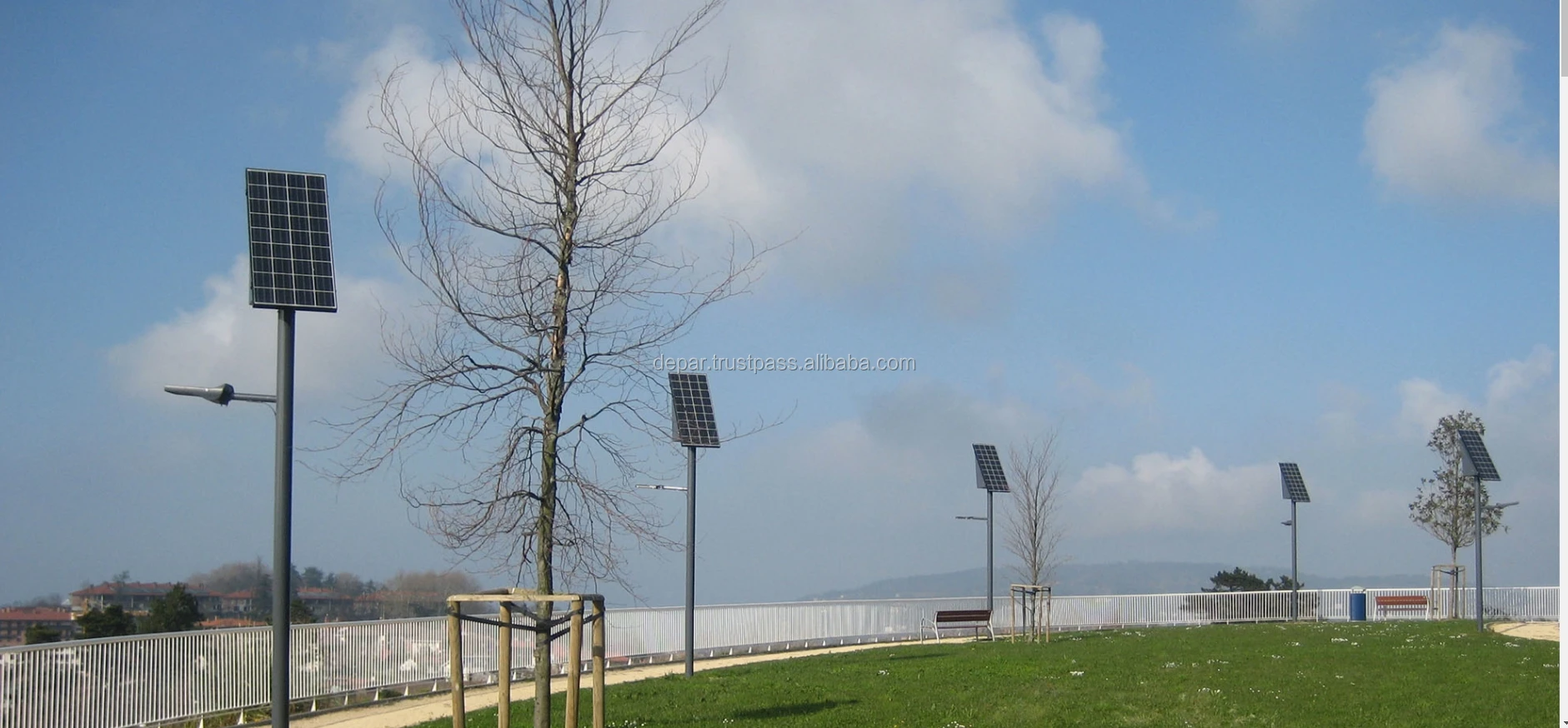 30W солнечный уличный свет 6m стойка для улицы периметра стоянка сад Отдых освещения 12/24V Африки и Ближнего Востока