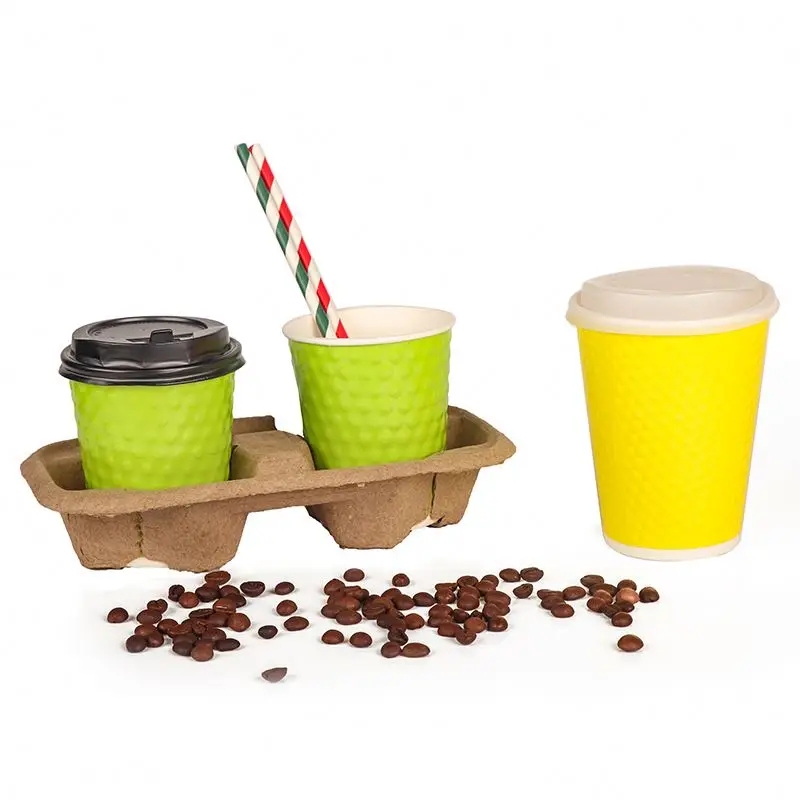 Eco-Friendly Disposable Coffee Cups Waterproof Hot Drink Paper Cup With Lid