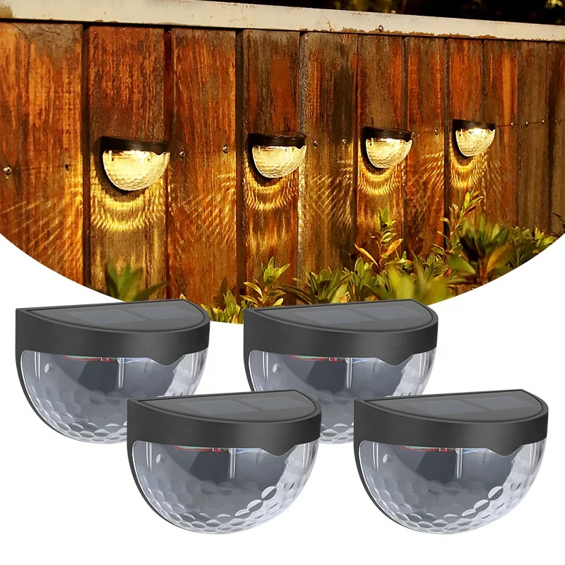 Easy DIY installation Waterproof LED Solar Wall Light gentle ambient lighting outdoor f6 LEDs Light Sensor for Garden lamp