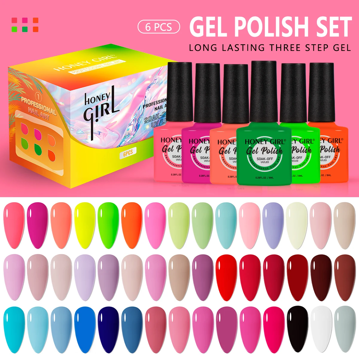 New Arrivals Nail Gel Set 60 Colors UV Gel Polish Set Wholesale 8Ml Soak Off Gel Nail Polish Set Free Sample