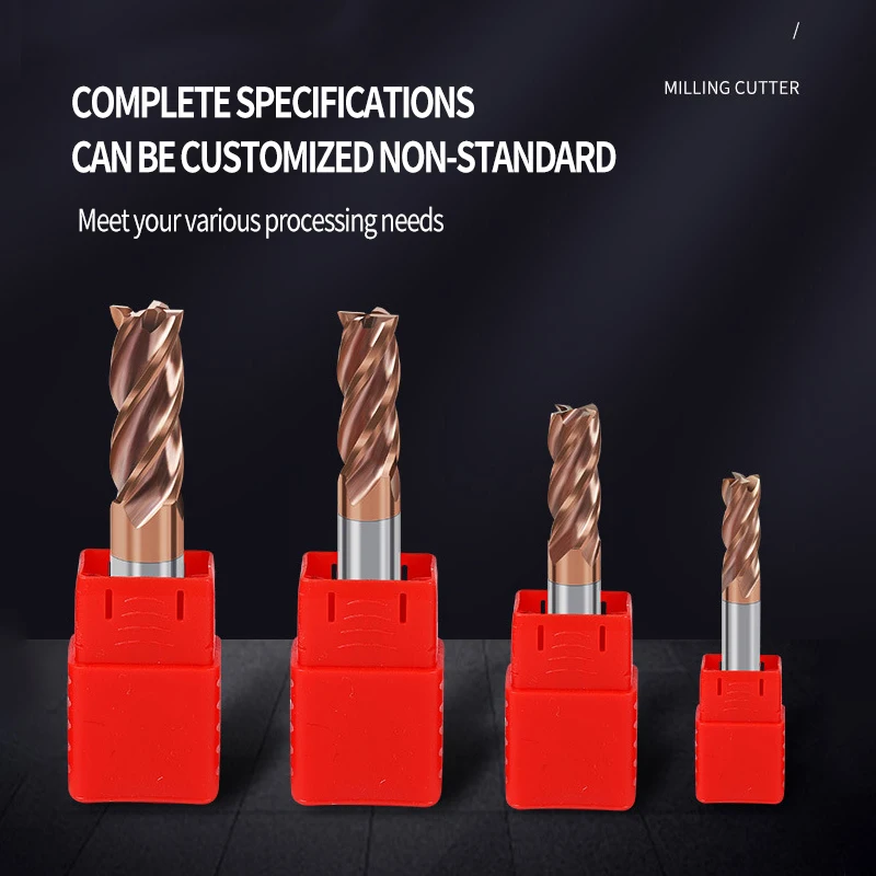Cemented Tungsten Carbide Indexable Cutters Flatten Square Solid End Mill Deep Groove Milling Cutter