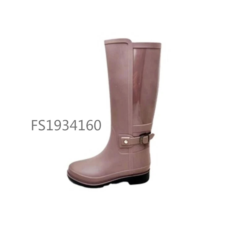 Hotsales New Design Rain Boots Ladies Shiny PVC Outsole High Quality Fashion Custom Made Water Proof Dust-Proof