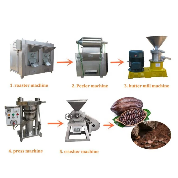 Small Mini Processing Equipment Production Line Plant Cocoa Cacao Butter Fat Oil Press Extraction Extractor Machine