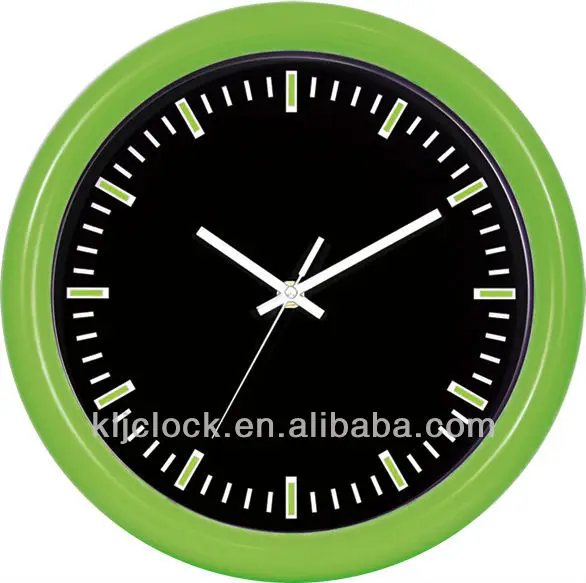 Decorative Art Wall Clock Green Frame Wall Clock Round Wall Clock Home Decor