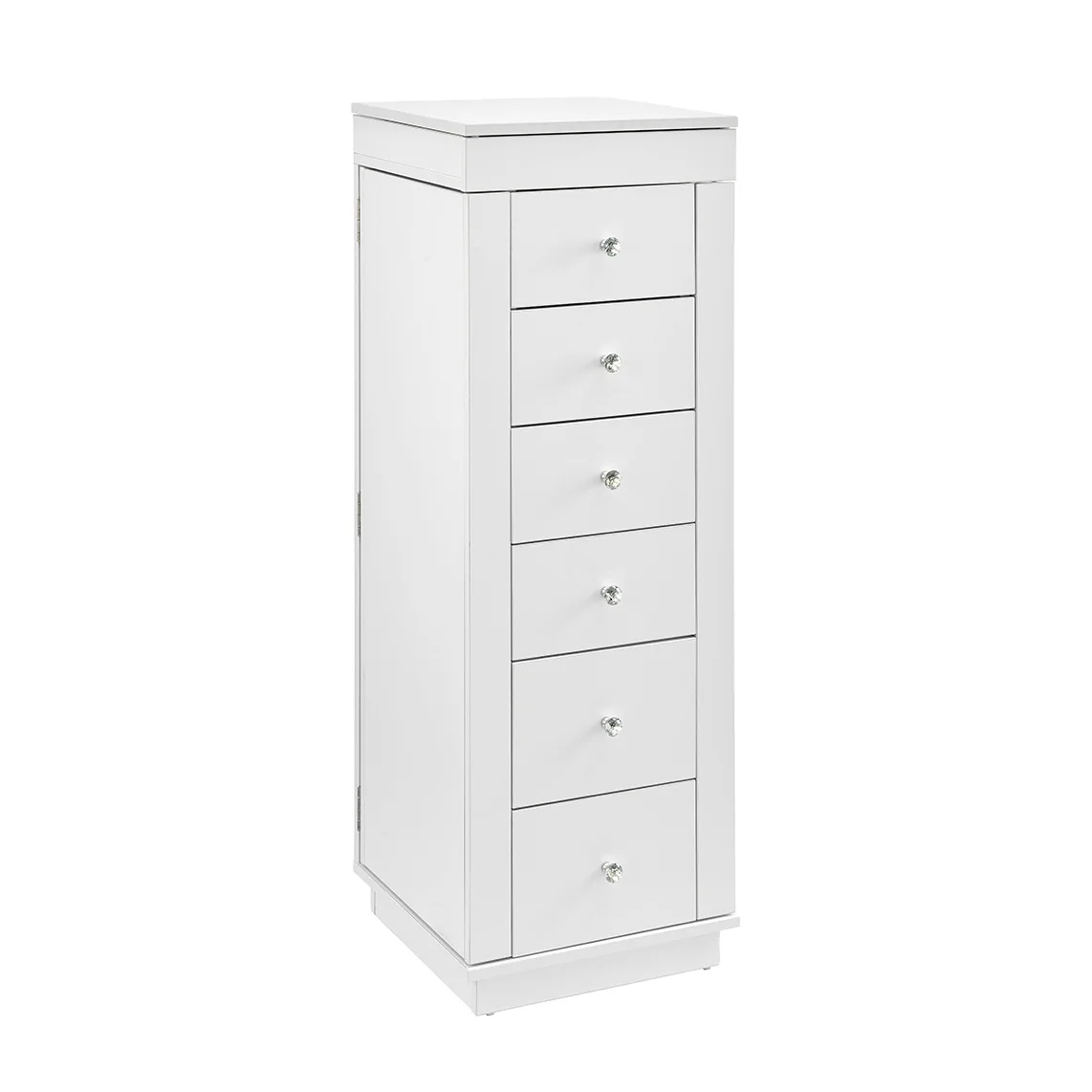 Modern Fashion Elegant Slim Design Save Space Multifunctional Cabinet 6 Chest Of Drawers Tall White