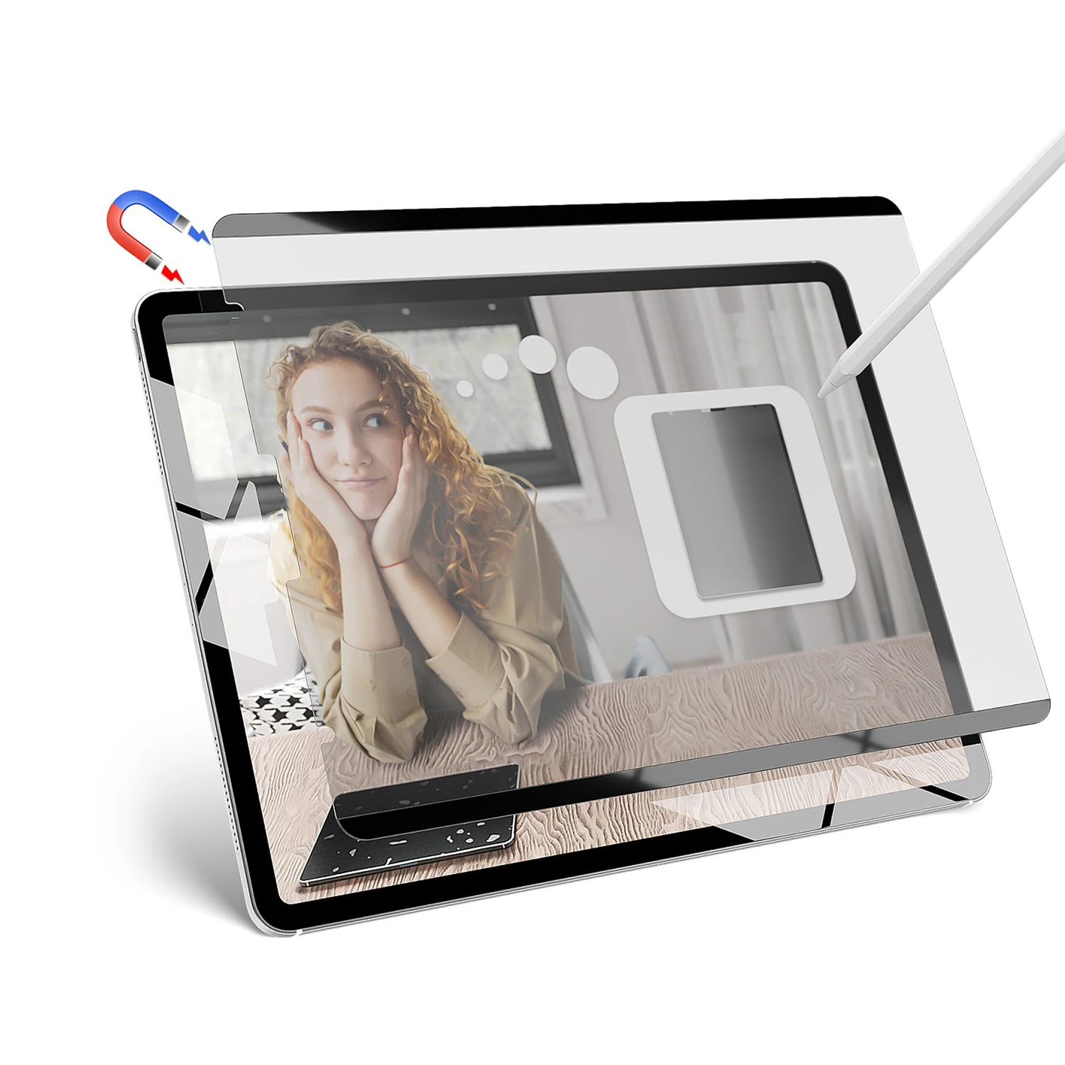 PET магнитная бумага ощущения пленки матовая защита для экрана планшета для Ipad 7,9 дюймов