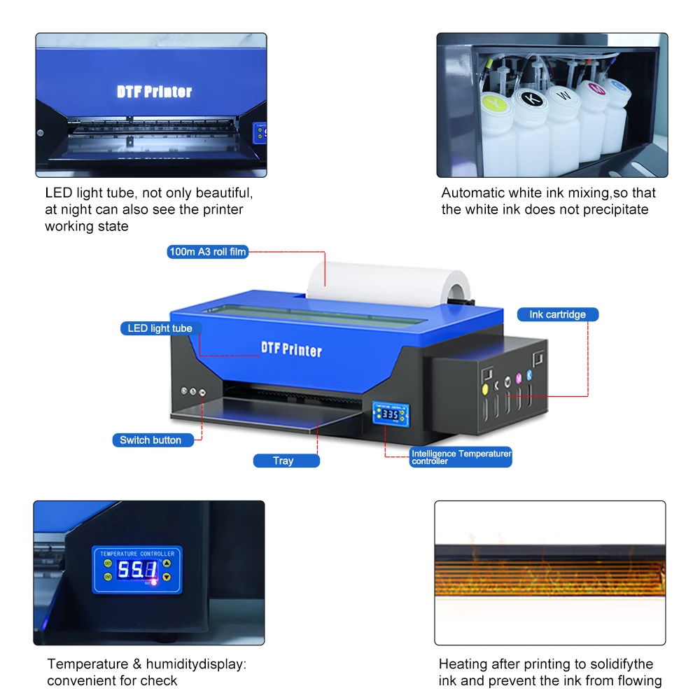 Epson L1800 печатающая головка рулон DTF пленка футболка печатная машина Термотрансферная Сублимация A3 цифровой струйный принтер