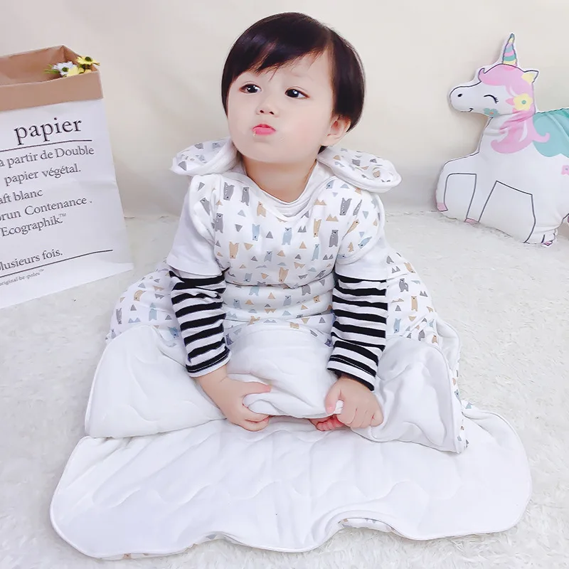 Factory Price Organic Cotton Baby Breathable Blanket Winter Sleeping Bag With Zipper