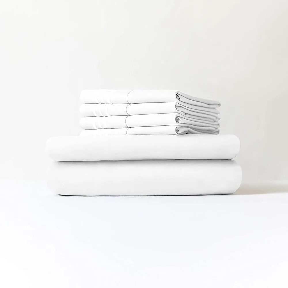 6 Pcs Bedding Set Twin Full Queen King Size 200 Ccount Print Microfiber Bed Sheet