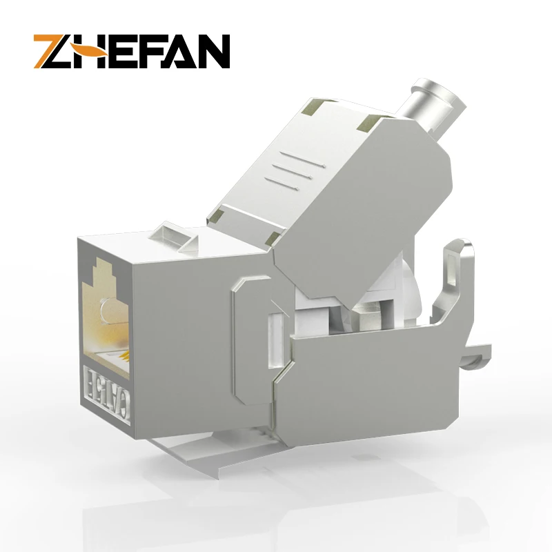 Экранированный Ftp-модуль Rj45 Keystone Jack 180 градусов Cat5E безинструментальный Соединительный