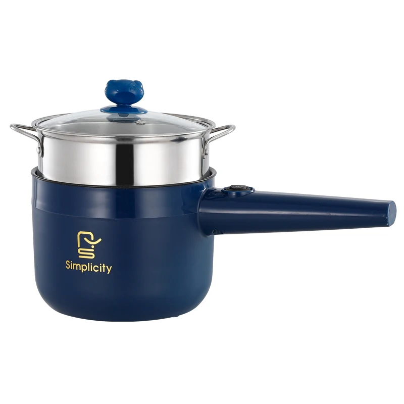 Household Rice Cooker Electric Multi-function and For Dormitory Portable cooker pot and Frying Pan with Tempered lid and steamer