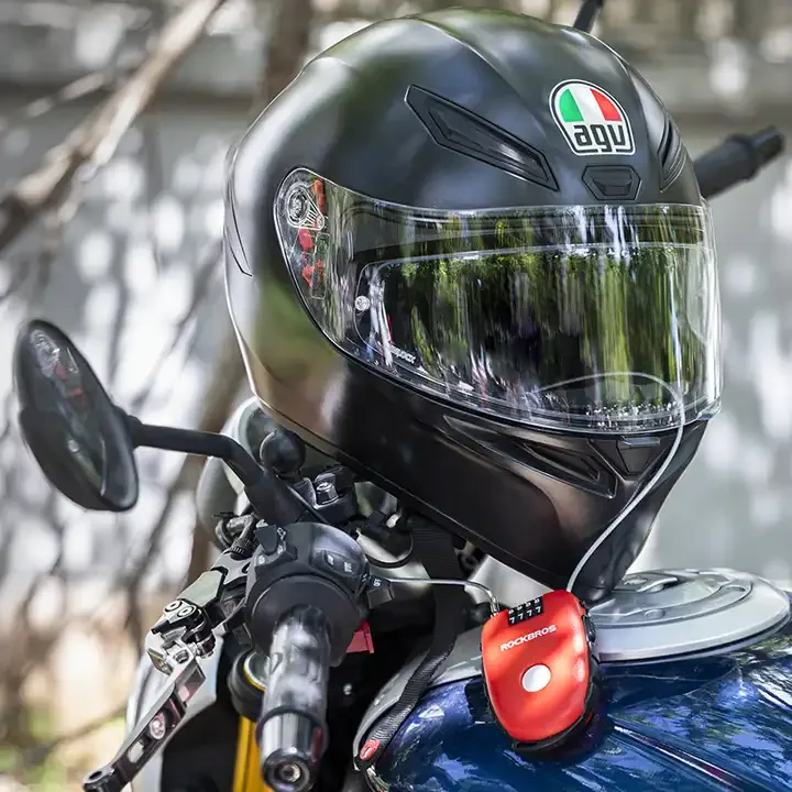 ROCKBROS Portable Combination Steel Cable Lock Telescopic Bicycle Lock Anti-theft Bike Password Wire Coded Lock