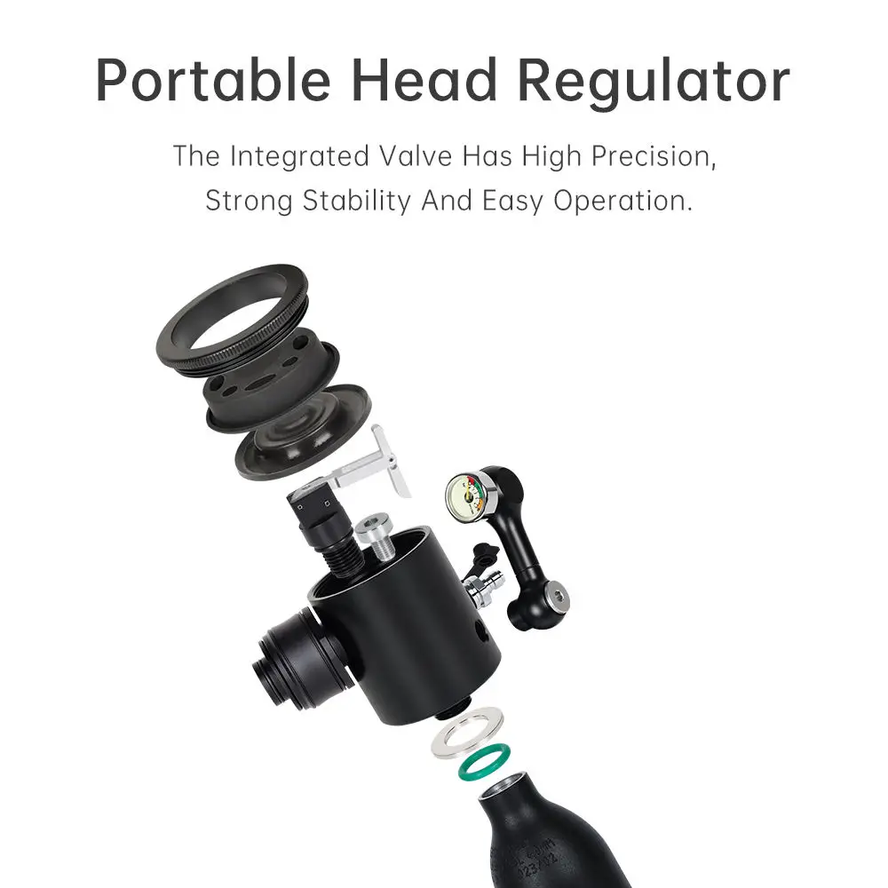 2024 Portable 0.5L Full Face Snorkel Mask & Breathing Tube Underwater Air Cylinder Kit Mini Scuba Diving Tank