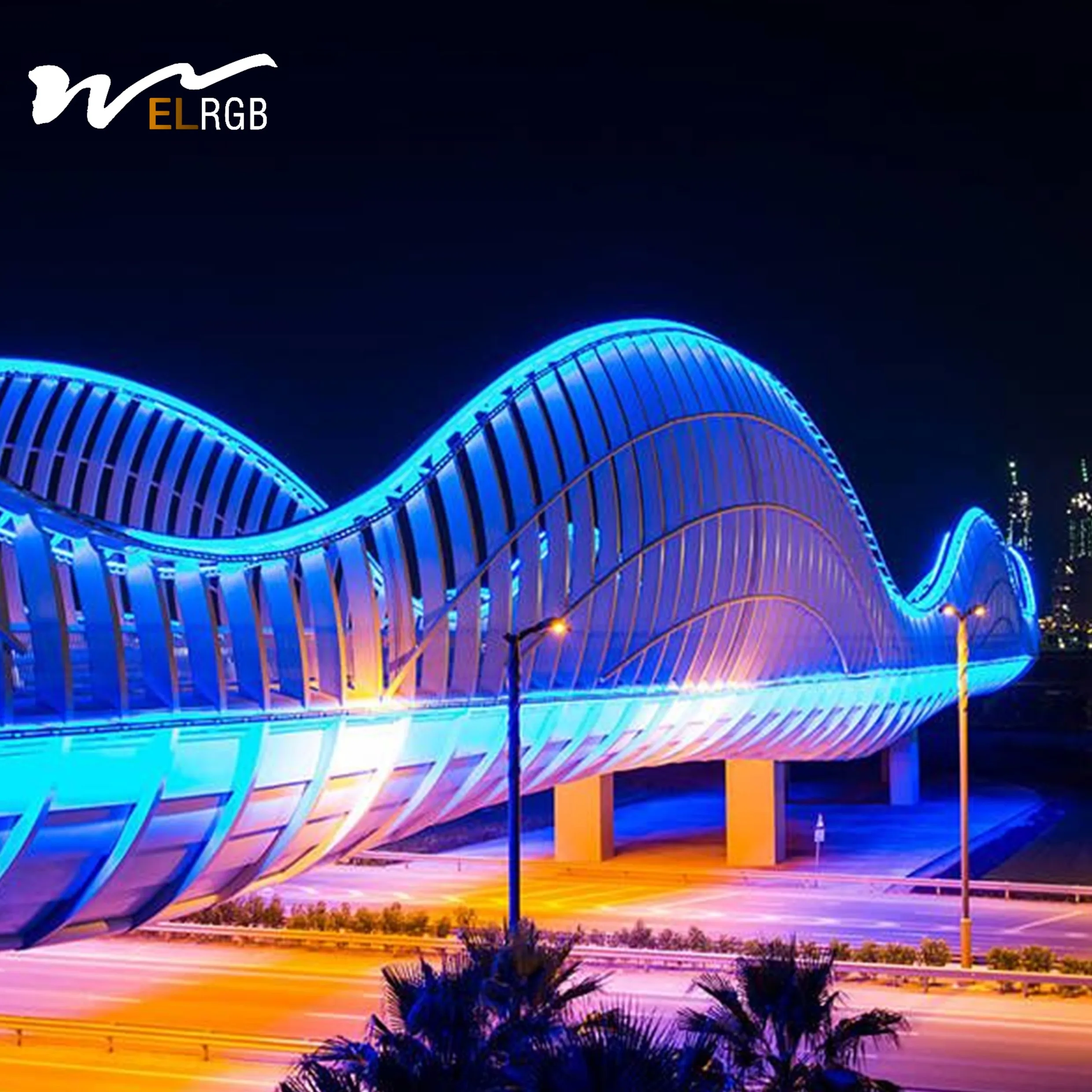 led strip 110V-220V Marquee Outdoor Watercolor LED Light Strip Colorful & Flashing Signboard  Color-Changing Color Light Strip